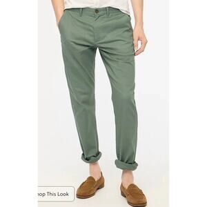 NEW J. Crew Factory Men’s Slim Flex Chino 30 X 30 Green Cotton Stretch NWT